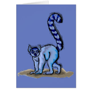 Ring angebundene Lemur-Malerei und Tatsachen-Karte