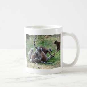 Ring angebundene Lemurfamilie Kaffeetasse