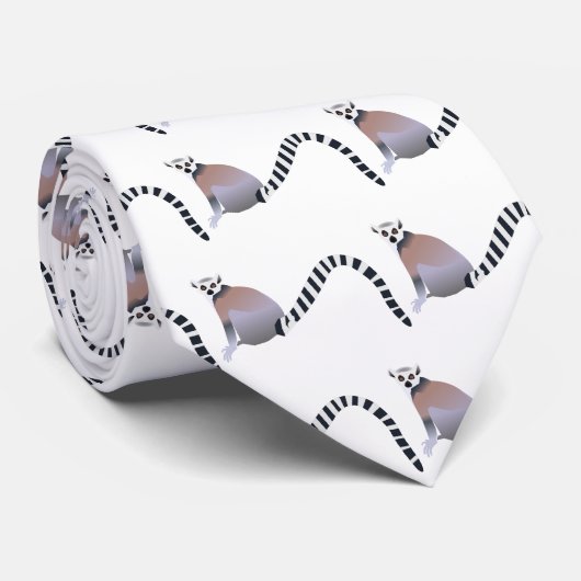 Ring-Angebundener Lemur Krawatte (Gerollt)