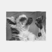 Ring angebundenes Lemur-Spielen Fleecedecke (Vorderseite (Horizontal))