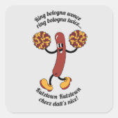 Ring Balogna Wunce! Quadratischer Aufkleber (Vorderseite)