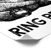 Ring Bear Fishing Wedding Party Security Ri Poster (Ecke)