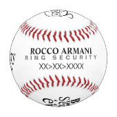 Ring Bearer Baseball (Rückseite)