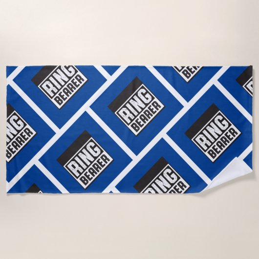 Ring Bearer Beach Handtuch Blau und Schwarze Samml (Vorderseite)