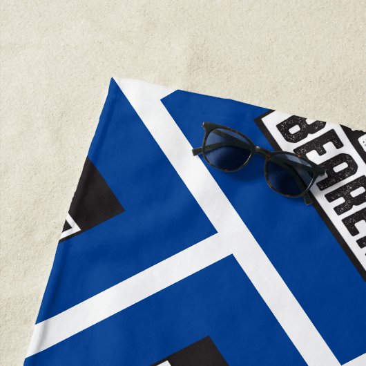 Ring Bearer Beach Handtuch Blau und Schwarze Samml (Beispiel)