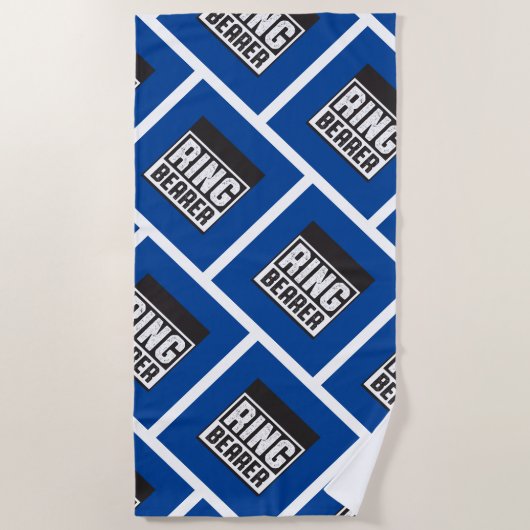 Ring Bearer Beach Handtuch Blau und Schwarze Samml (Vorderseite)