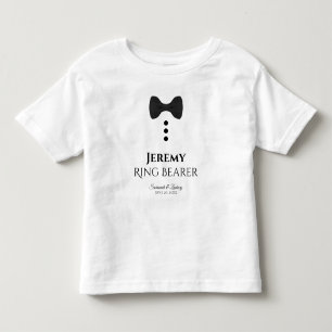Ring Bearer Black Krawatte Wedding Young Child T - Kleinkind T-shirt