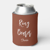 Ring Bearer Brown Hochzeit Dosenkühler (Kanne Vorderseite)