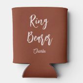 Ring Bearer Brown Hochzeit Dosenkühler (Rückseite)