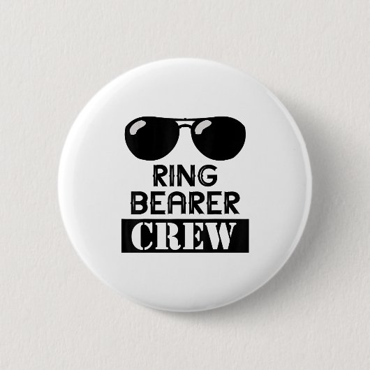 Ring Bearer Crew Ring Wedding Party Sungl Security Button (Vorderseite)