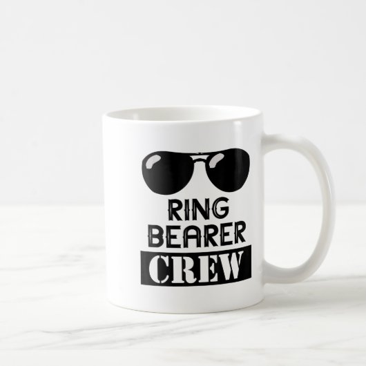 Ring Bearer Crew Ring Wedding Party Sungl Security Kaffeetasse (Rechts)