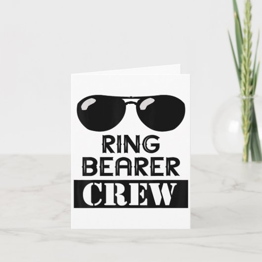 Ring Bearer Crew Ring Wedding Party Sungl Security Karte (Vorderseite)