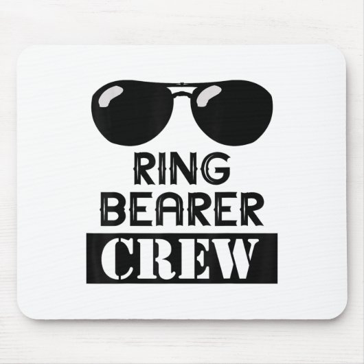 Ring Bearer Crew Ring Wedding Party Sungl Security Mousepad (Vorne)