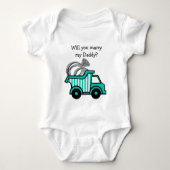Ring Bearer Dump Truck Baby Strampler (Vorderseite)