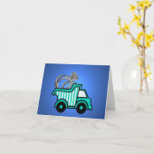 Ring Bearer Dump Truck Karte (Gelbe Blume)