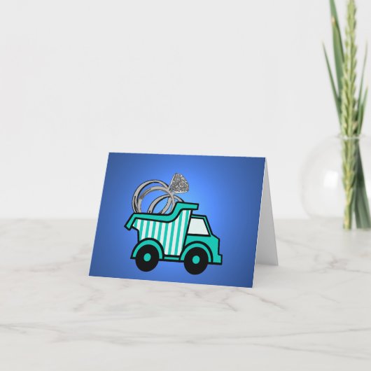 Ring Bearer Dump Truck Karte (Vorderseite)