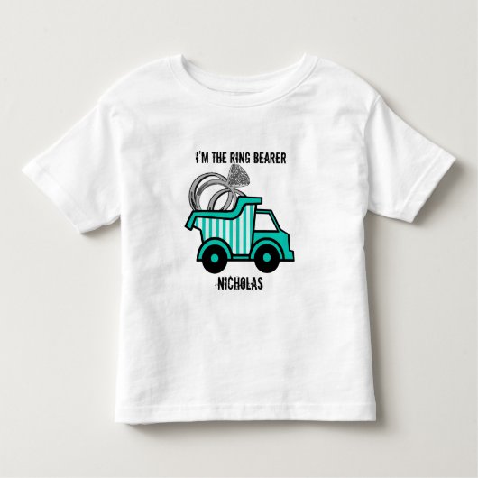 Ring Bearer Dump Truck Kleinkind T-shirt (Vorderseite)