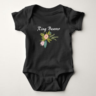 RING BEARER Floral and Fauna Baby Strampler