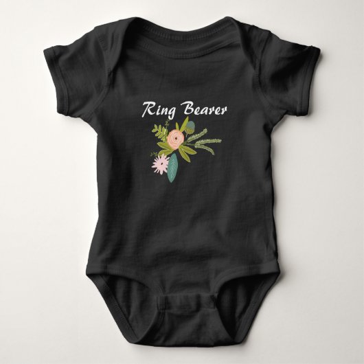 RING BEARER Floral and Fauna Baby Strampler (Vorderseite)