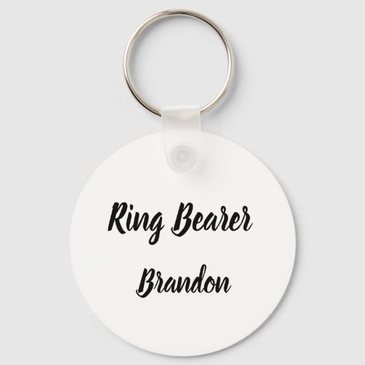 Ring Bearer Geschenk Individuelle Name Geschenke H Schlüsselanhänger (Vorderseite)