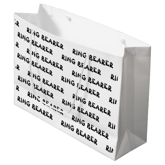 "Ring Bearer" Geschenktasche Große Geschenktüte (Vorderseite Schrägansicht)