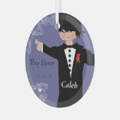 Ring Bearer Hochzeit Weihnachtsdekoration Ornament Aus Glas (Vorderseite links)