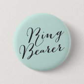 Ring Bearer Klassisches Skript Hochzeitsskript-Bra Button (Vorderseite)