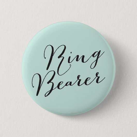 Ring Bearer Klassisches Skript Hochzeitsskript-Bra Button (Vorderseite)