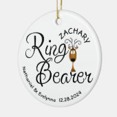 Ring Bearer Rentier Weihnachten Keramik Ornament (Links)