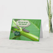 Ring Bearer Request Sharpshooter Leaf Hopper Card Einladung (Vorderseite)