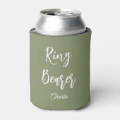 Ring Bearer Sage Grüne Hochzeit Dosenkühler (Kanne Vorderseite)