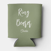 Ring Bearer Sage Grüne Hochzeit Dosenkühler (Vorderseite)