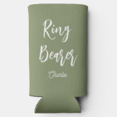 Ring Bearer Sage Grüne Hochzeit Selters Dosenkühler (Rückseite)
