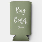Ring Bearer Sage Grüne Hochzeit Selters Dosenkühler (Vorderseite)