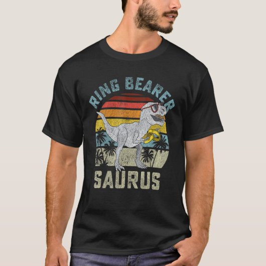 Ring Bearer Saurus Dinosaur Wedding Rex Ring Secur T-Shirt (Vorderseite)