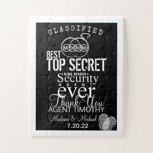 Ring Bearer Secret Agent Puzzle (Vertikal)