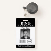 Ring Bearer Security Abzeichen Ausweis (Vorderseite mit Rechteck)