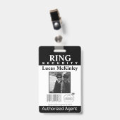 Ring Bearer Security Abzeichen Ausweis (Vorderseite mit Clip)