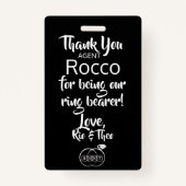 Ring Bearer Security Abzeichen Ausweis (Rückseite)