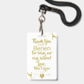 Ring Bearer Security Abzeichen Ausweis (Rückseite mit Lanyard)