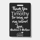 Ring Bearer Security Abzeichen Ausweis (Back)