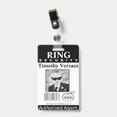 Ring Bearer Security Abzeichen Ausweis (Front with Clip)