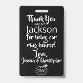 Ring Bearer Security Abzeichen Ausweis (Rückseite)