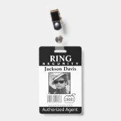 Ring Bearer Security Abzeichen Ausweis (Vorderseite mit Clip)