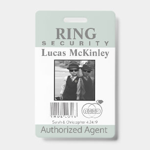 Ring Bearer Security Abzeichen Ausweis