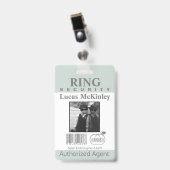 Ring Bearer Security Abzeichen Ausweis (Front with Clip)