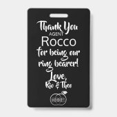 Ring Bearer Security Abzeichen Ausweis (Rückseite)