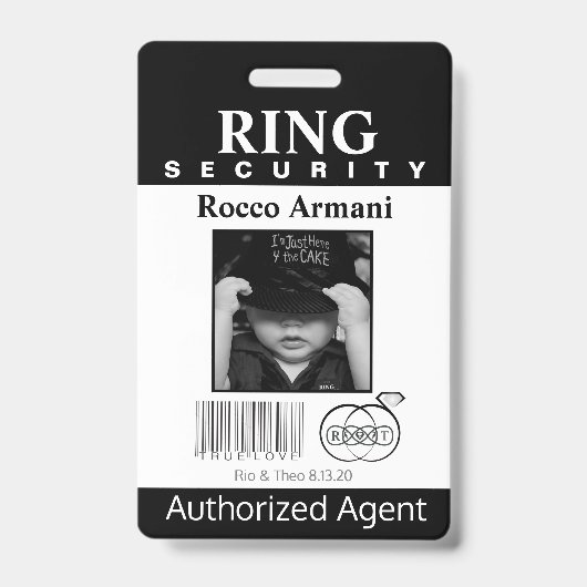 Ring Bearer Security Abzeichen Ausweis (Vorderseite)