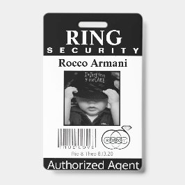 Ring Bearer Security Abzeichen Ausweis