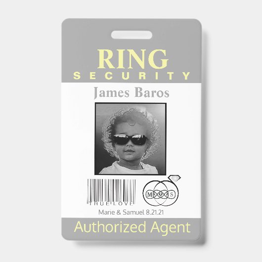 Ring Bearer Security Abzeichen Ausweis (Vorderseite)